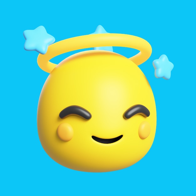 PSD gratuito representación 3d del icono de emoji