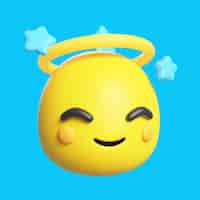 PSD gratuito representación 3d del icono de emoji