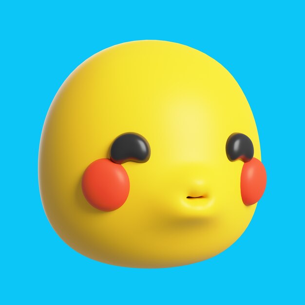 Representación 3D del icono de emoji