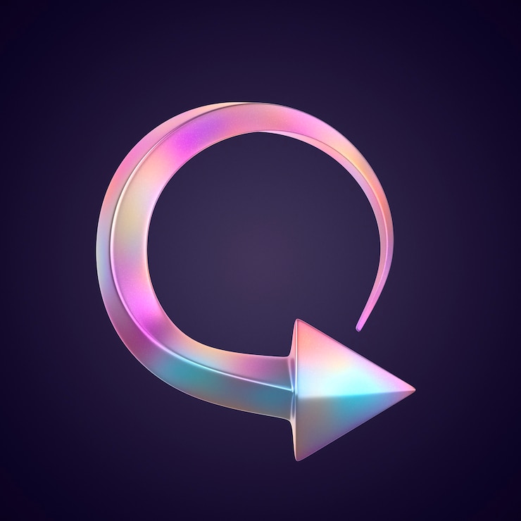 PSD gratuito representación 3d del icono de flecha