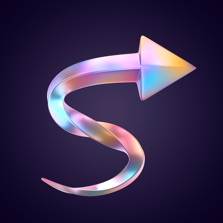 PSD gratuito representación 3d del icono de flecha