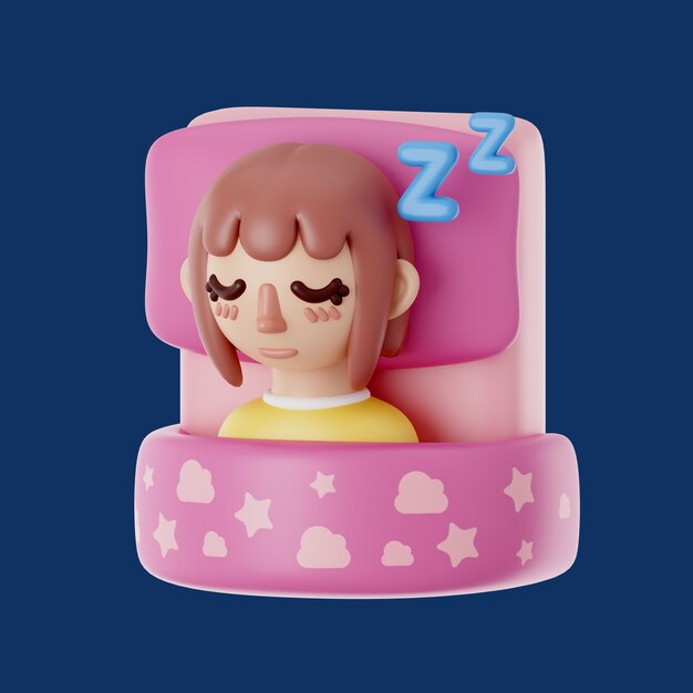 Representación 3D del icono de la noche