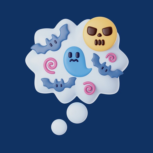 Representación 3D del icono de la noche