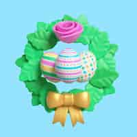 PSD gratuito representación 3d del icono de pascua