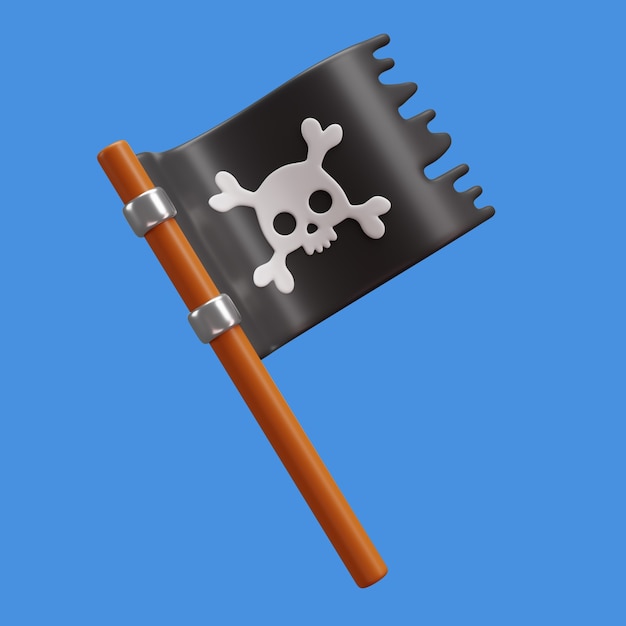 Representación 3D del icono de piratas
