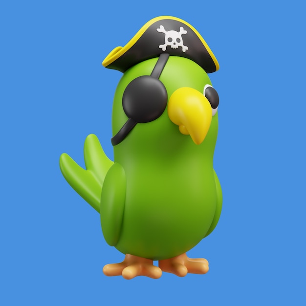 PSD gratuito representación 3d del icono de piratas