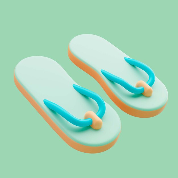 Representación 3D del icono de viaje de zapatillas
