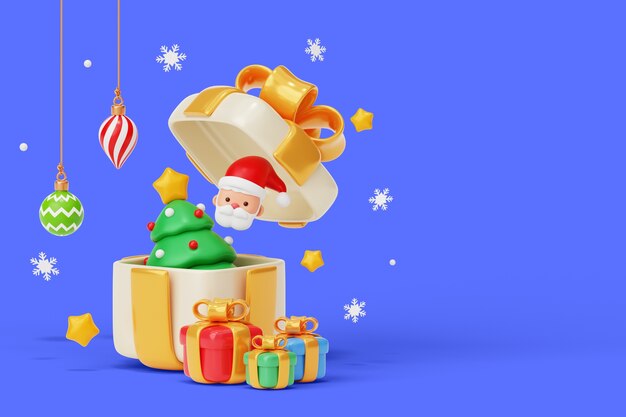 Representación en 3D de la naturaleza muerta de Navidad