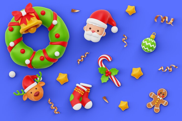 PSD gratuito representación en 3d de la naturaleza muerta de navidad