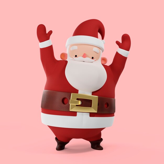 Representación 3d de la pose de santa claus