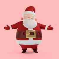 PSD gratuito representación 3d de la pose de santa claus