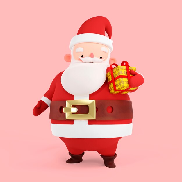 Representación 3d de la pose de santa claus