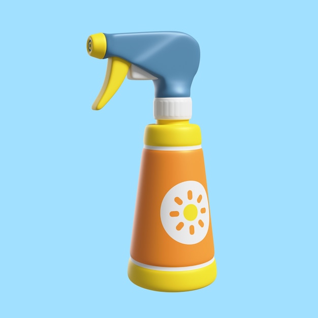 PSD gratuito representación 3d de producto de limpieza