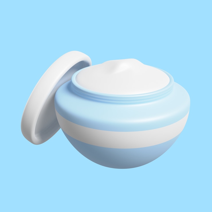 PSD gratuito representación en 3d de productos cosméticos