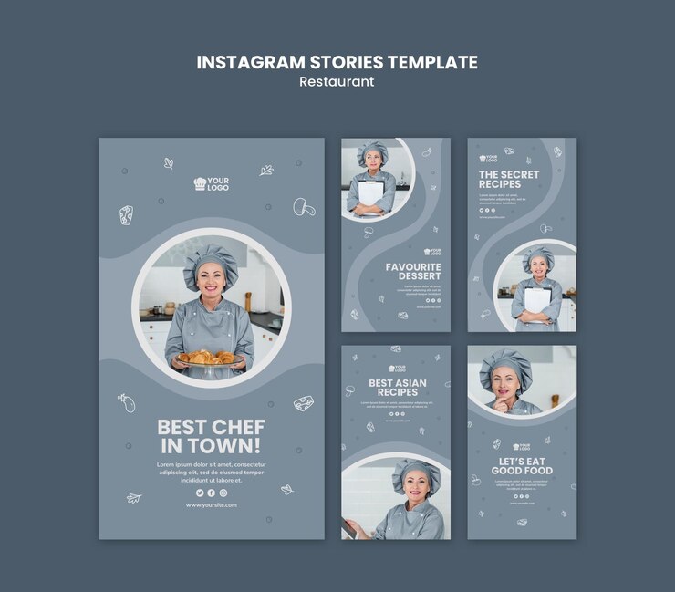PSD Gratis restaurant ad instagram stories template
