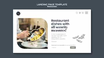 Gratis PSD restaurant bestemmingspagina sjabloon