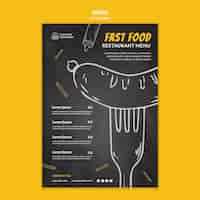 Gratis PSD restaurant fastfood menusjabloon