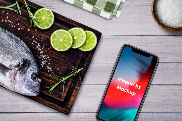 Restaurante de mariscos Smartphone Mockup