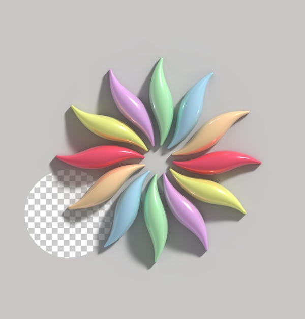 Resumen 3d Web Logo Tipográfico Psd Transparente