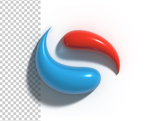 Resumen 3d Web Logo Tipográfico Psd Transparente