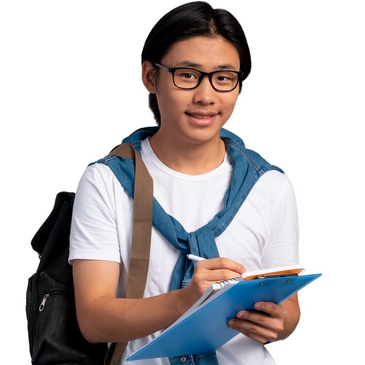 PSD gratuito retrato de un adolescente aislado