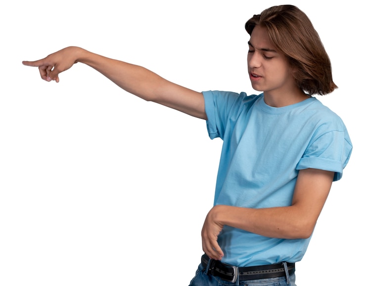PSD gratuito retrato de un adolescente aislado