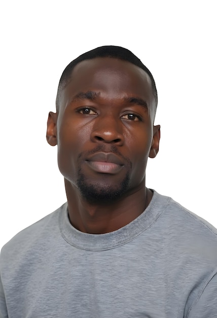 Retrato de un hombre negro de mediana edad aislado