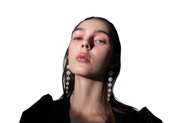 Retrato de mujer hermosas piezas
