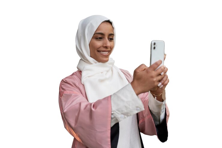 PSD gratuito retrato de una mujer con hijab