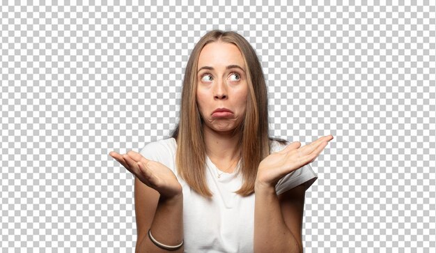 retrato de mujer rubia con rostro expresivo