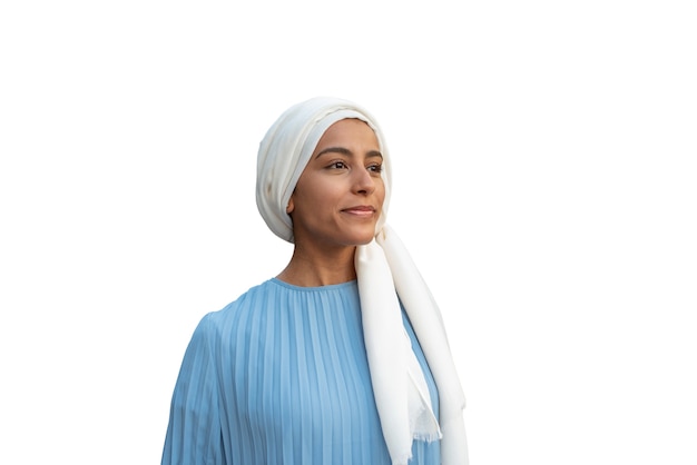 PSD gratuito retrato de mujer vistiendo hijab