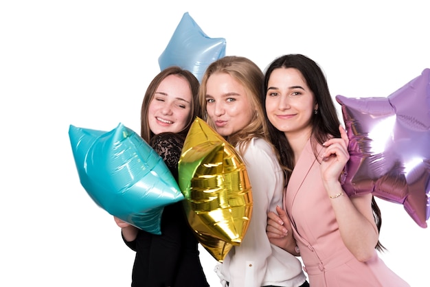 Retrato de niñas de cumpleaños aisladas