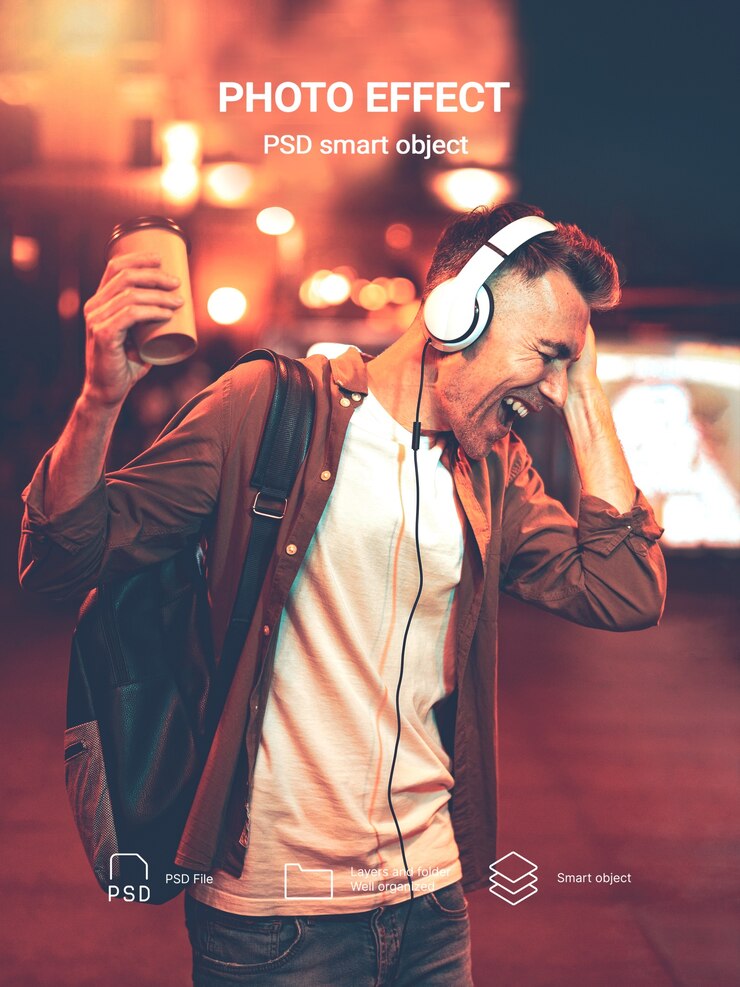 PSD gratuito retrato de persona con efecto cinematográfico