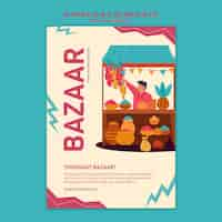 Gratis PSD retro bazaar afdruksjabloon