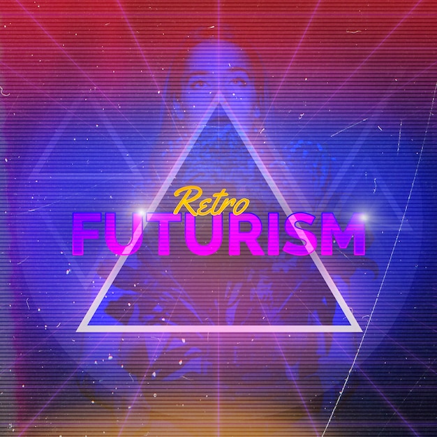 Retro futurisme achtergrond