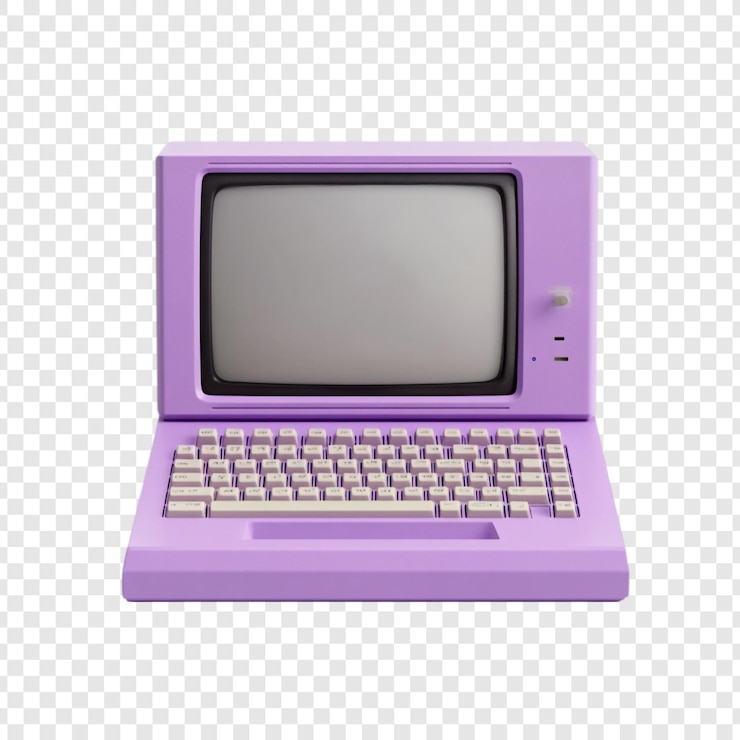 PSD gratuito retro lavender computer un'esplosione dal passato