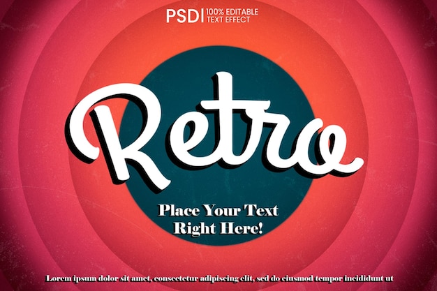 Gratis PSD retro-stijl cartoon intro teksteffect