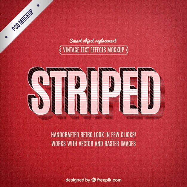 PSD Gratis retro text effects