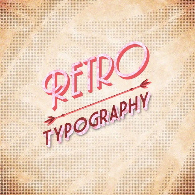 Gratis PSD retro typografieontwerp