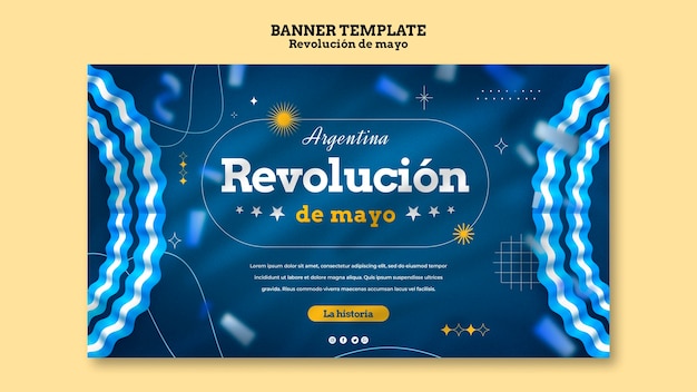 Gratis PSD revolutie de mayo sjabloonontwerp