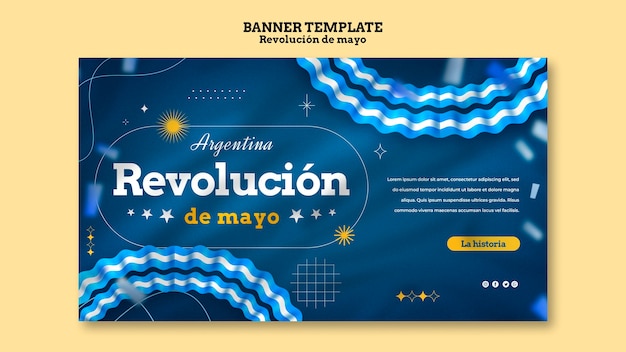 Gratis PSD revolutie de mayo sjabloonontwerp