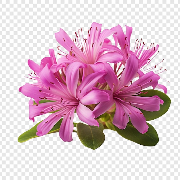 Gratis PSD rhodora bloem png geïsoleerd op transparante achtergrond