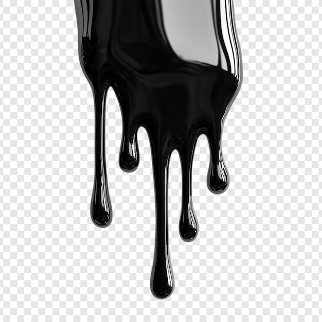 Riassunto Liquido nero che gocciola verso il basso Tessuta lucida Sfondio scuro