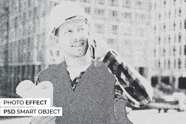 risograph photo effect