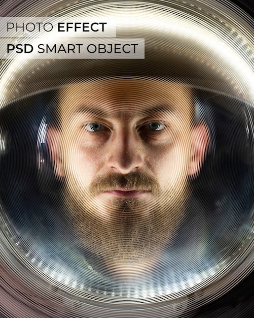 Ritratto di persona con effetto di modulazione di frequenza