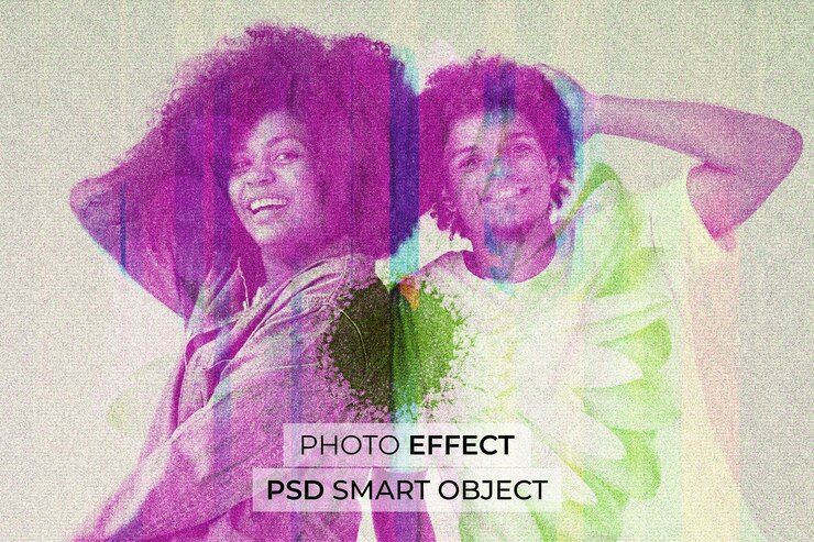 PSD gratuito ritratto di persona con effetto doppia esposizione