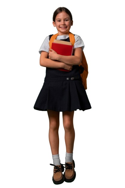 Ritratto di una giovane scolaressa in uniforme