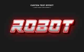 PSD gratuito robot futurista efecto de estilo de texto 3d