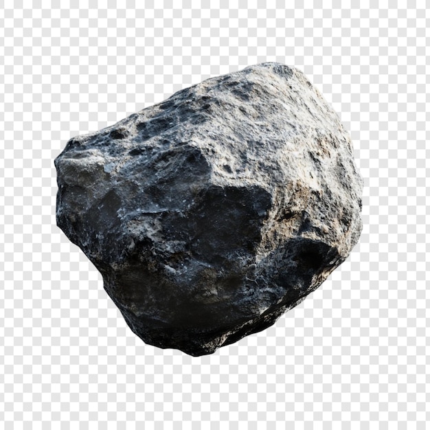 Roca aislada de gran roca gris renderizada en 3D