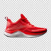 Gratis PSD rode sportschoenen of hardloopschoenen op een doorzichtige achtergrond